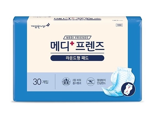 메디프렌즈 라운드형패드 30입(흡수량 700ml) 1박스[30입×10팩=300장]