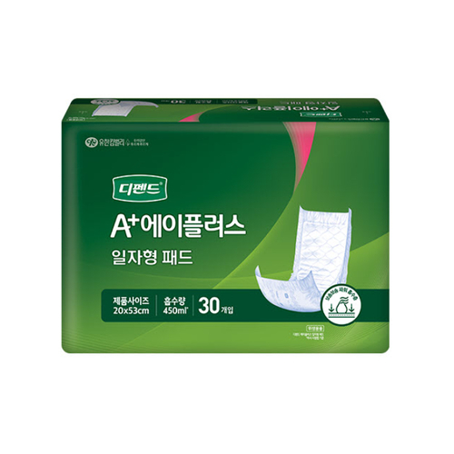 디펜드 A+에이플러스 속기저귀 일자형(30입 × 6팩 =180매) 흡수량 450ml / 사이즈 20 × 53cm