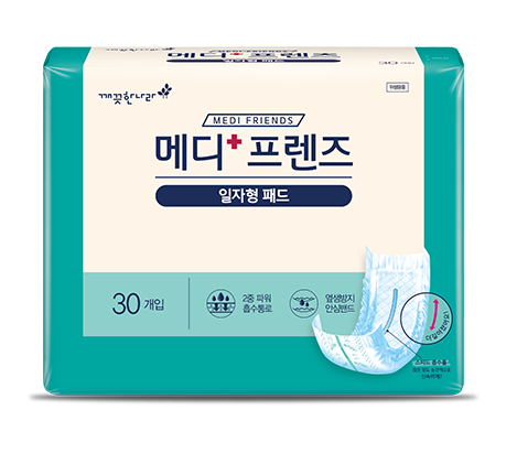메디프렌즈 일자형패드(흡수량 800ml) 1박스[30입×10팩=240장]