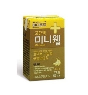메디푸드 미니웰_바나나맛 (고단백,고농축영양식)[24팩×150ml]