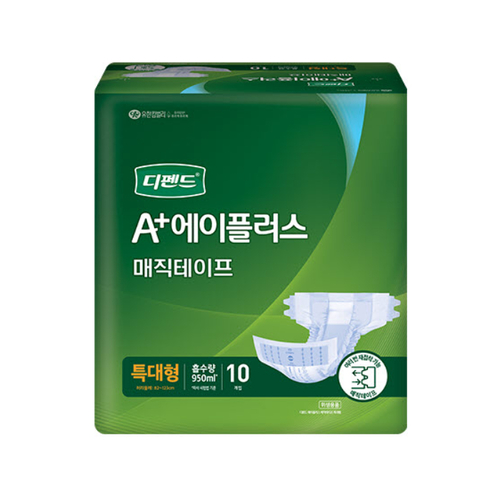 디펜드 A+에이플러스 겉기저귀 매직테이프 특대형(10매×8팩=80매/ 흡수량 950ml) / 허리사이즈 82~123cm
