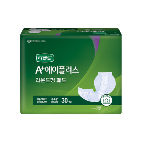 디펜드 A+에이플러스 속기저귀 라운형(30입 × 6팩 =180매) 흡수량 500ml / 사이즈 29 × 56cm