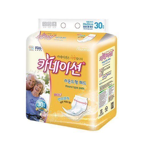 카네이션 라운드패드 (베이직) 3회분 240매 (30매X8팩)